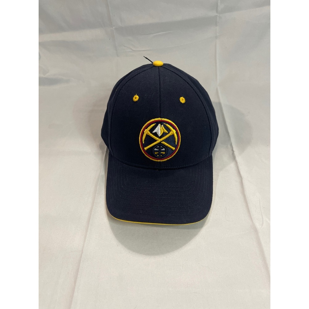 Denver Nuggets NBA Snapback Hat Navy Blue Yellow Embroidered Logo Baseball Cap